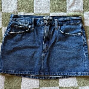 Agolde Blue Denim Mini Skirt